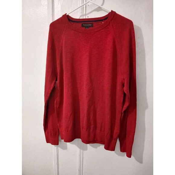 Banana republic mens large 100% SLUB COTTON staple capsule sweater dark red - Picture 1 of 8